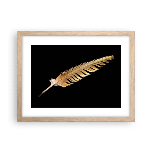 Een poster in een licht eiken lijst - HHij heeft een ongewoon talent voor schrijven… - 40x30 cm