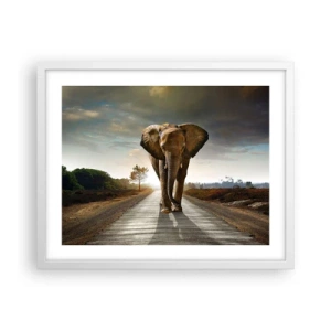 Poster in een witte lijst - En helemaal niet in een porseleinen pakhuis - 50x40 cm