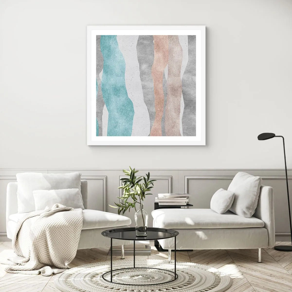 Poster in een witte lijst - Een studie van nabijheid - 30x30 cm