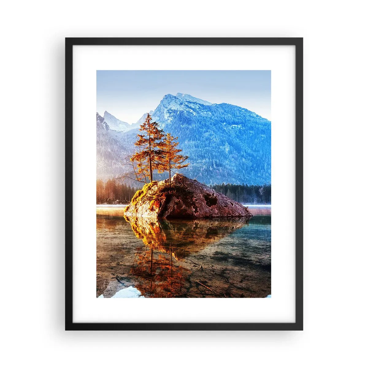 Poster in een zwarte lijst - De natuur in een nieuw licht - 40x50 cm