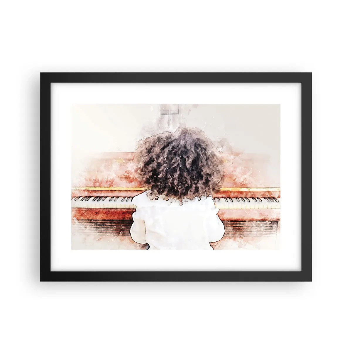 Poster in een zwarte lijst - In de nieuwe wereld - 40x30 cm