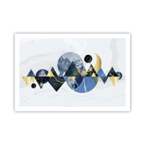 Poster - Geometrisch landschap - 91x61 cm