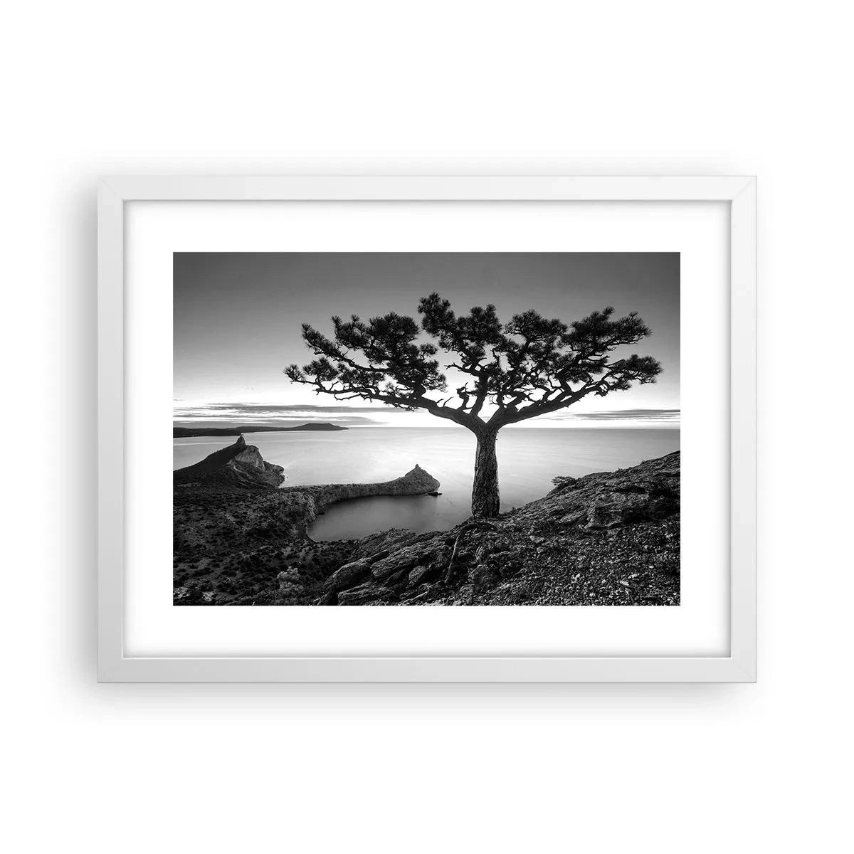 Poster in een witte lijst - Stilte aan de horizon - 40x30 cm