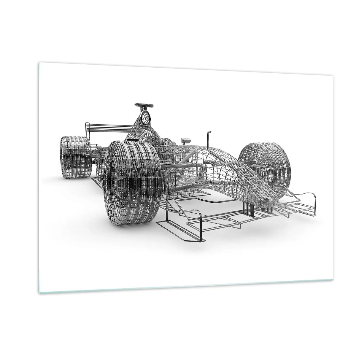Schilderen op glas - Perfect ontwerp - het idee van momentum - 120x80 cm