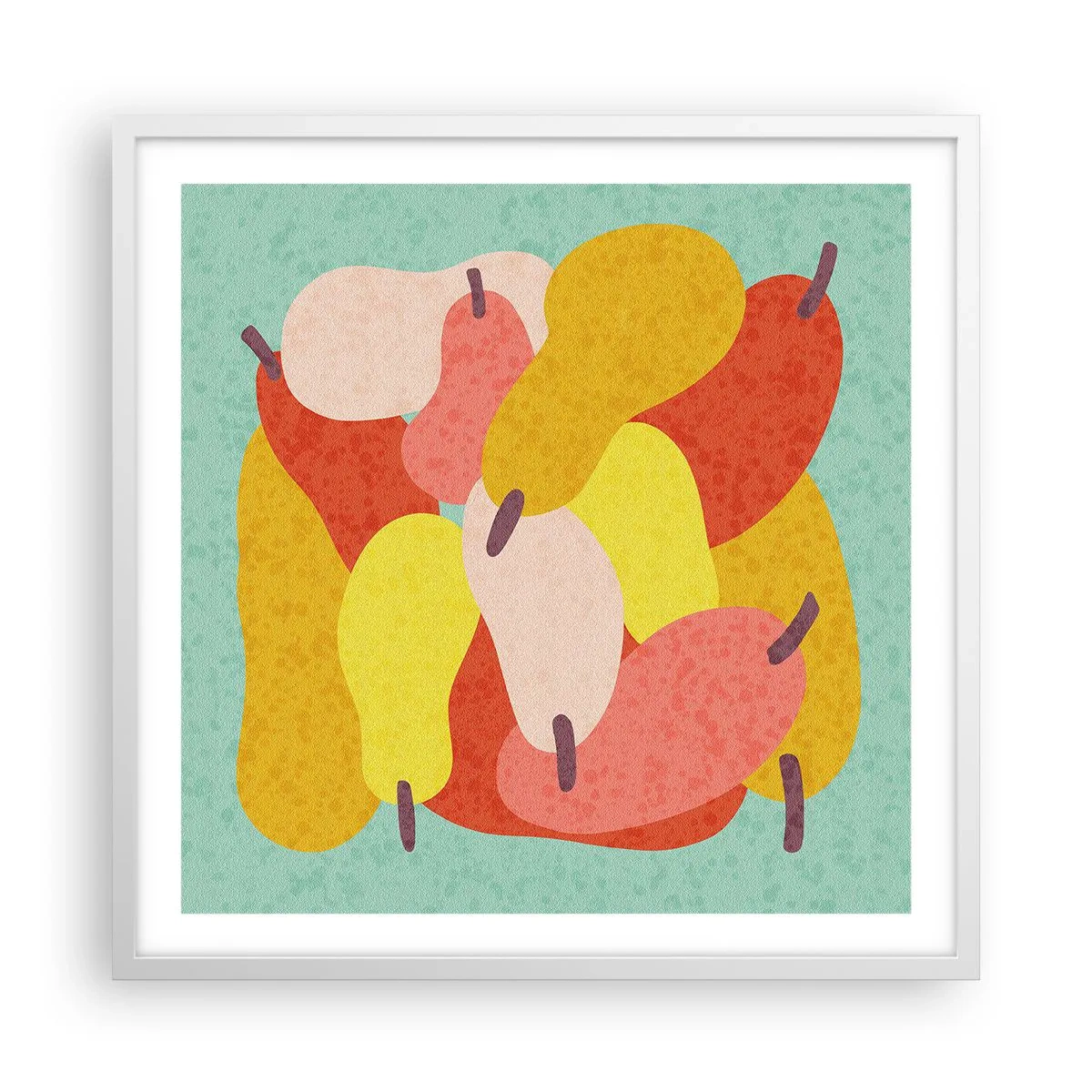 Poster in een witte lijst - Probeer de zomerzon - 60x60 cm