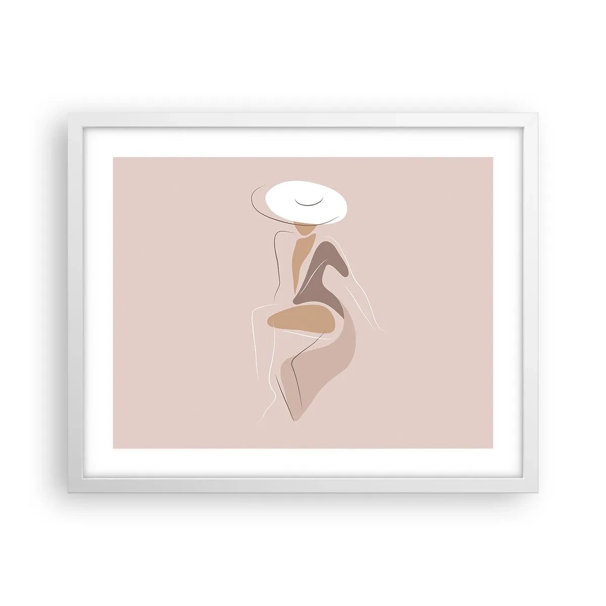 Poster in een witte lijst - Een dame zijn - 50x40 cm
