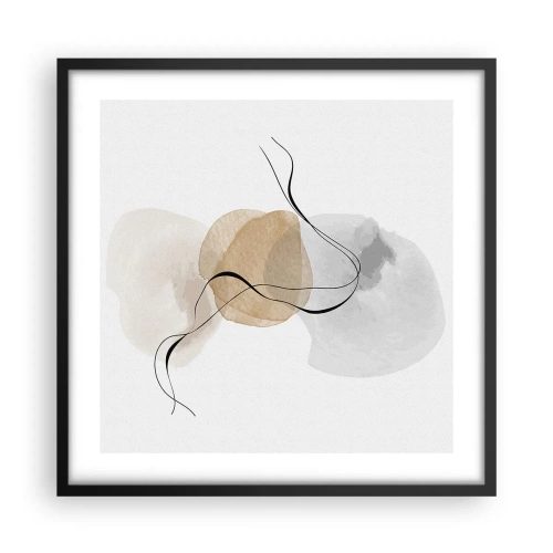 Poster in een zwarte lijst - Lucht kralen - 50x50 cm