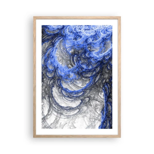Een poster in een licht eiken lijst - De geboorte van een golf - 50x70 cm