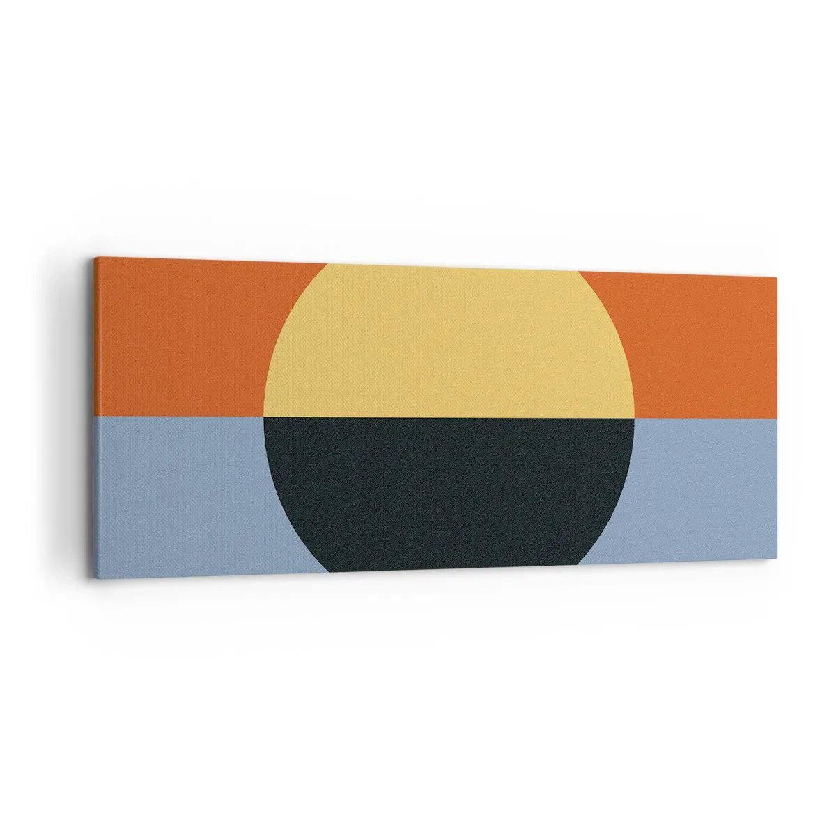 Schilderen op canvas - Een compositie van warmte en koelte - 120x50 cm