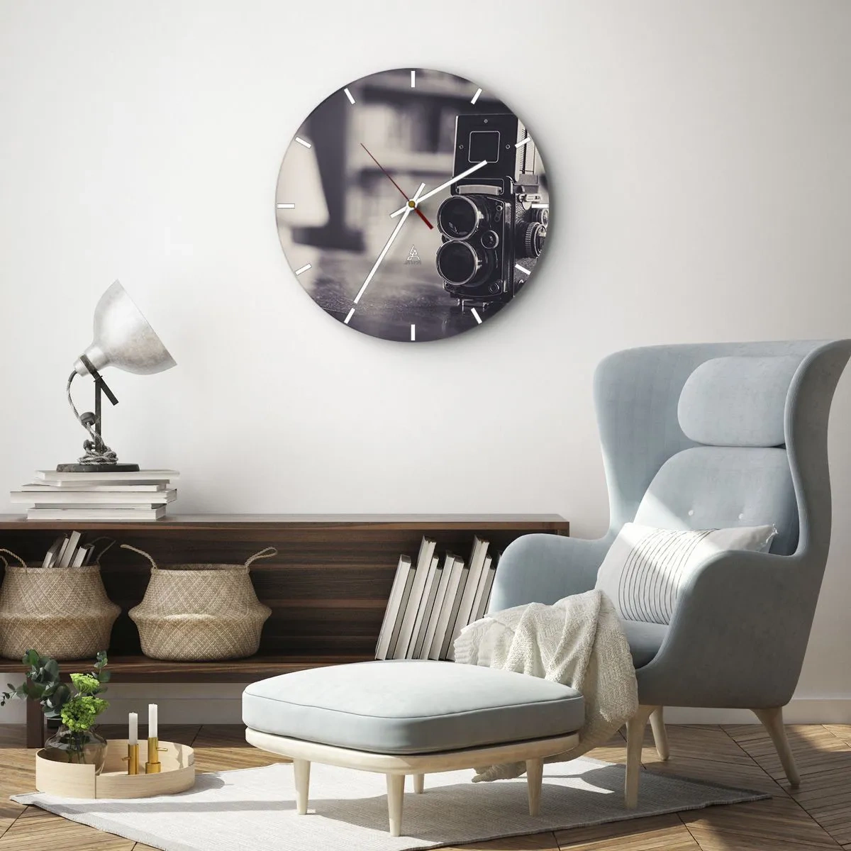 Wandklok - Klok - De magie van oude fotografie - 30x30 cm