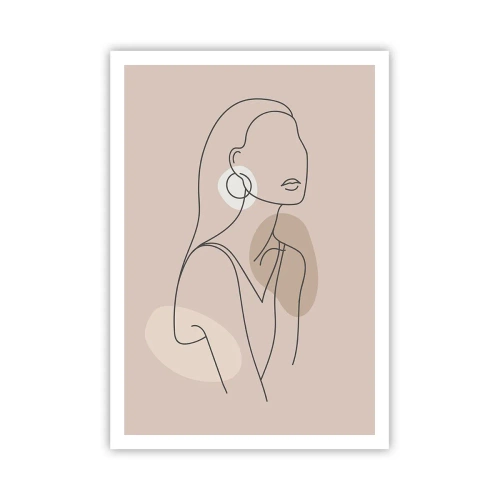 Poster - meisjesachtig icoon - 70x100 cm