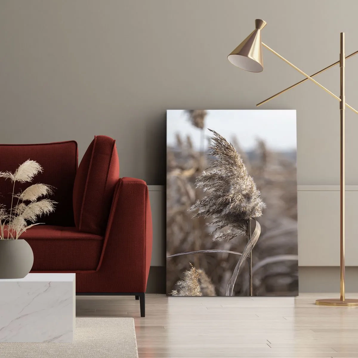 Schilderen op canvas - Tijd om met de wind mee te gaan - 50x70 cm