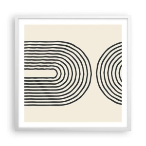 Poster in een witte lijst - In een ogenblik ... - 60x60 cm