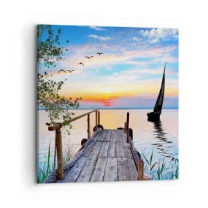 Schilderen op canvas - Goedeavond - 70x70 cm