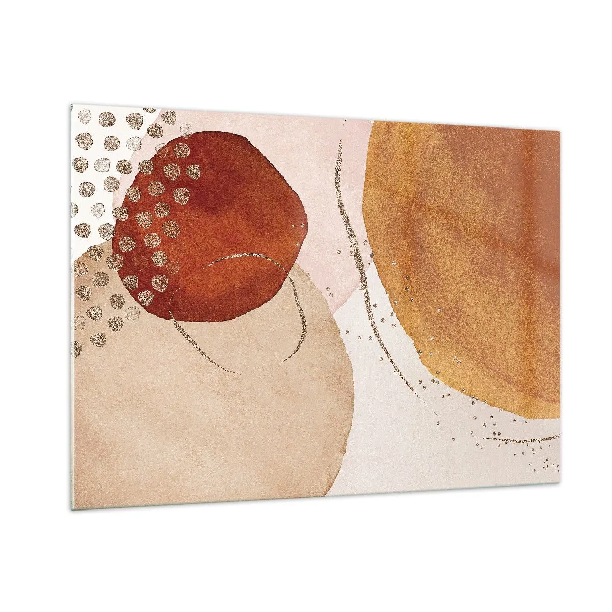 Schilderen op glas - Rondheid en beweging - 100x70 cm