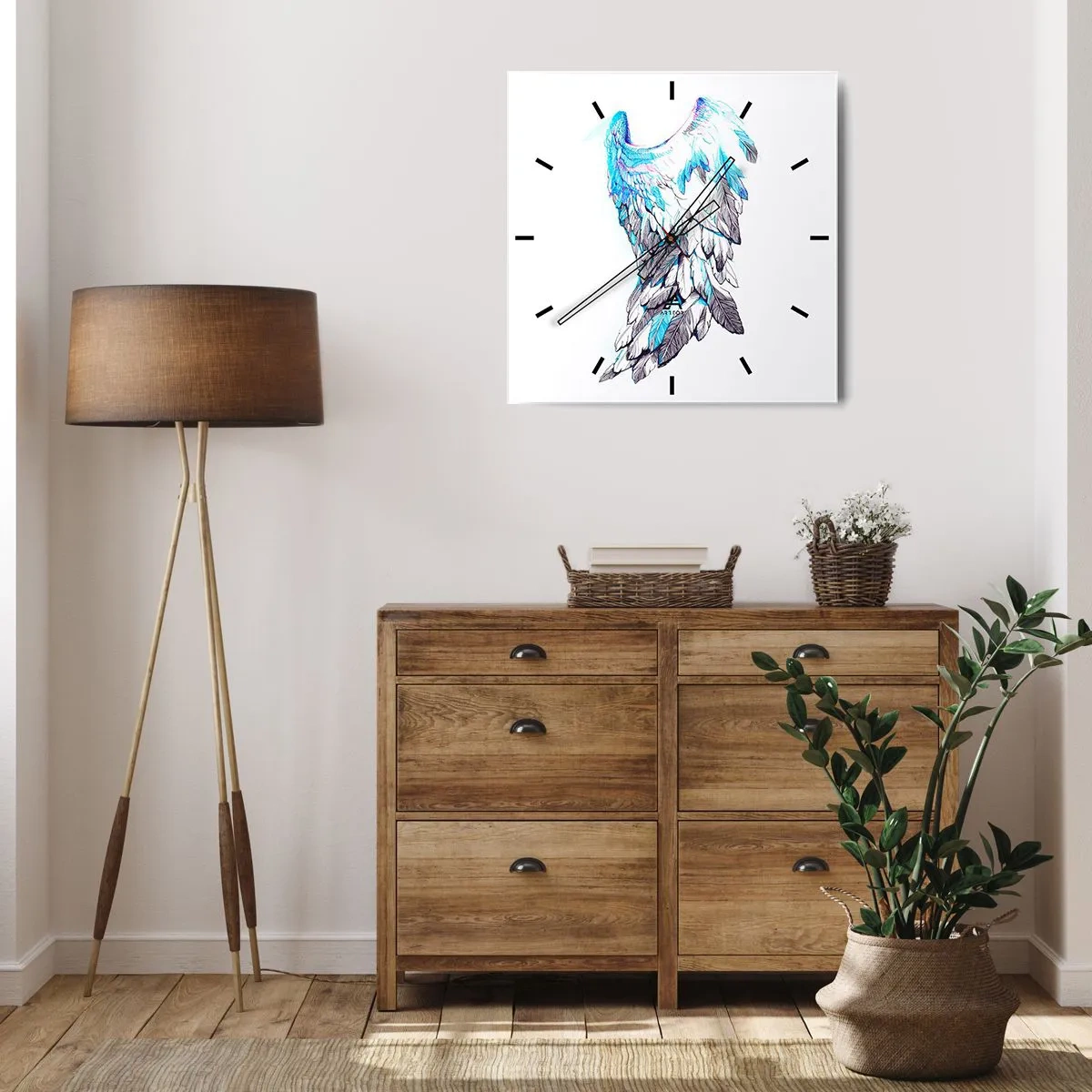 Wandklok - Klok - Ik heb vleugels nodig - 30x30 cm