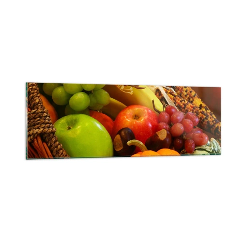 Schilderen op glas - Oogstmand - 90x30 cm