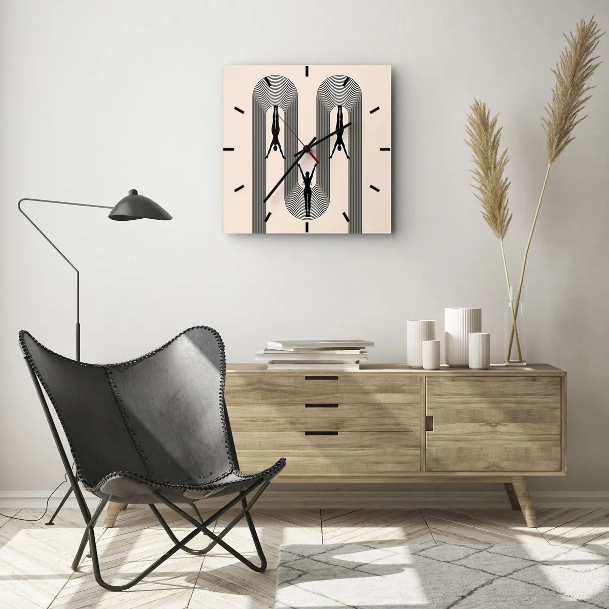 Wandklok - Klok - Op zijn kop - 40x40 cm