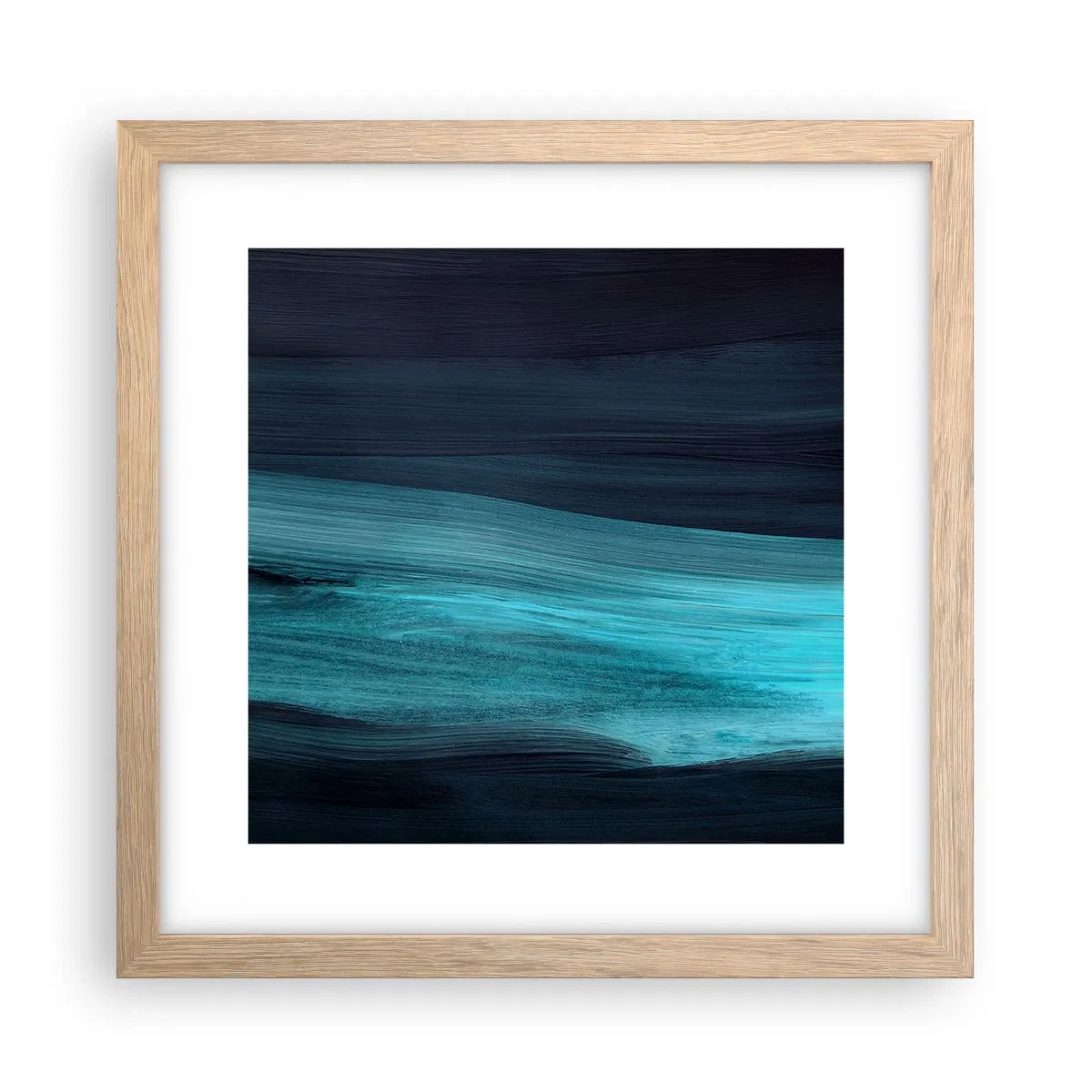 Een poster in een licht eiken lijst - Ga met de stroom mee - 30x30 cm