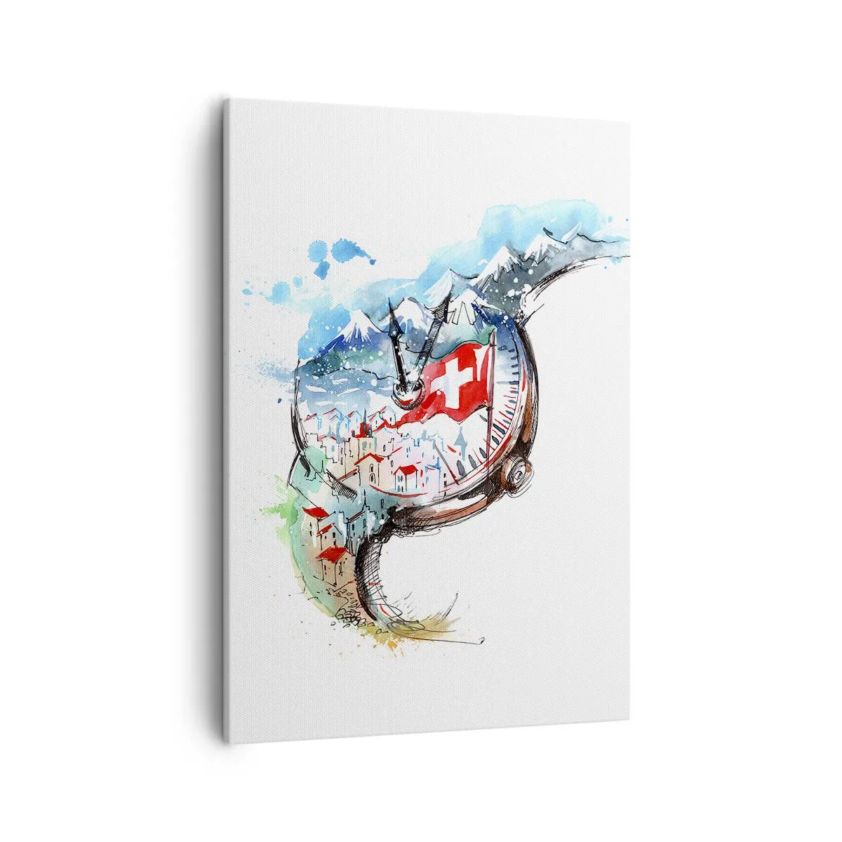 Schilderen op canvas - De geest van Zwitserland - 50x70 cm