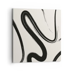 Schilderen op canvas - Zwart-wit eigenzinnigheid - 70x70 cm