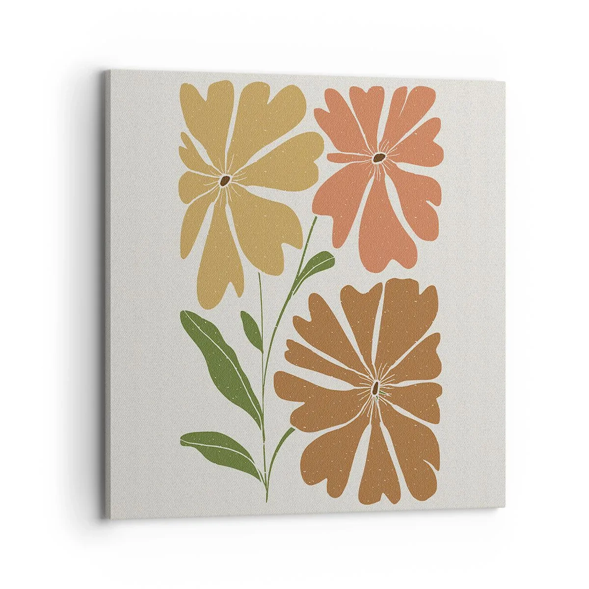 Schilderen op canvas - Natuur en geometrie - 70x70 cm