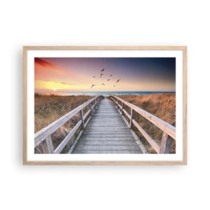 Een poster in een licht eiken lijst - De ruimte voor opvliegen - 70x50 cm