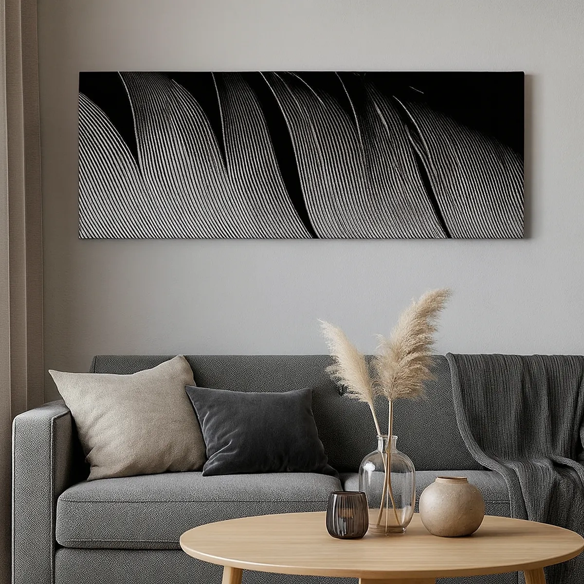 Schilderen op canvas - Een veer - prachtig ontwerp - 30x30 cm