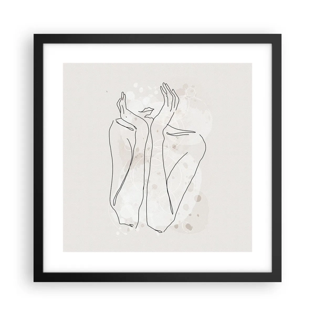 Poster in een zwarte lijst - Een dromerig moment - 40x40 cm