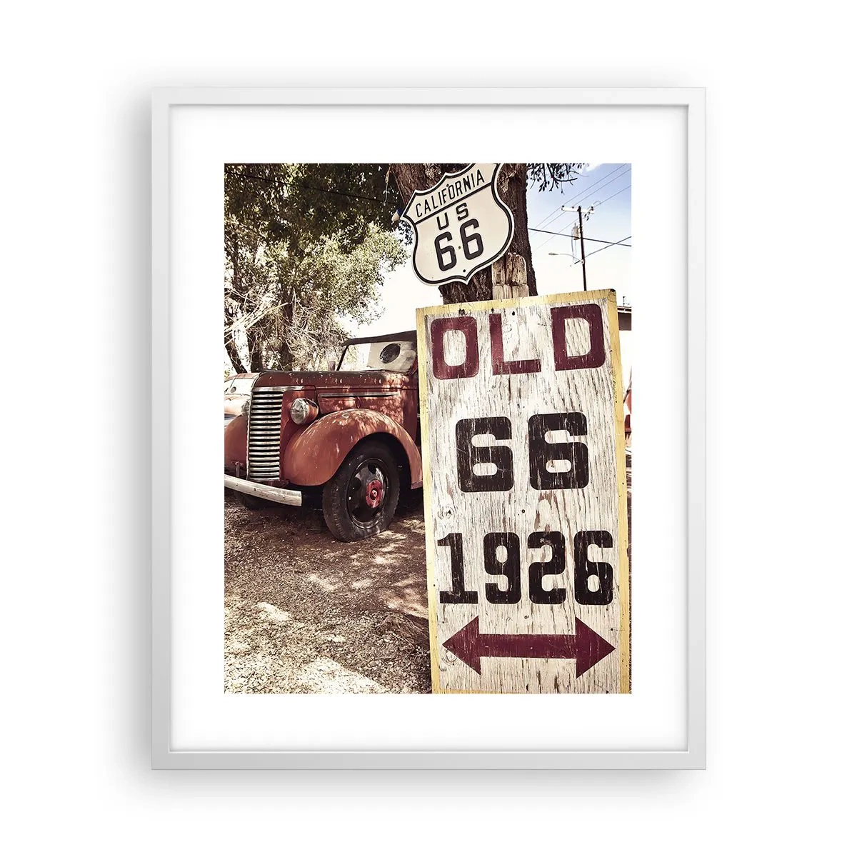 Poster in een witte lijst - Een legende van de Amerikaanse provincie - 40x50 cm