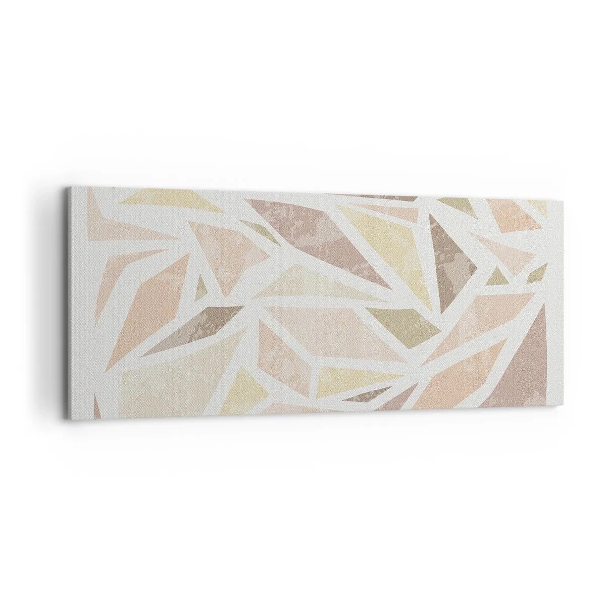 Schilderen op canvas - Gebrandschilderd glas compositie - 100x40 cm