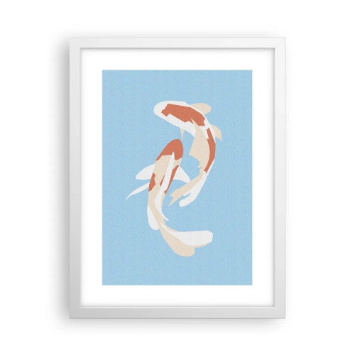 Poster in een witte lijst - Spontaan synchroonzwemmen - 30x40 cm
