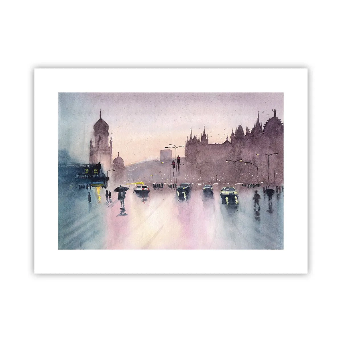 Poster - In de regenachtige nevel - 40x30 cm