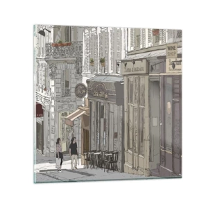 Schilderen op glas - Stadsvreugde - 50x50 cm