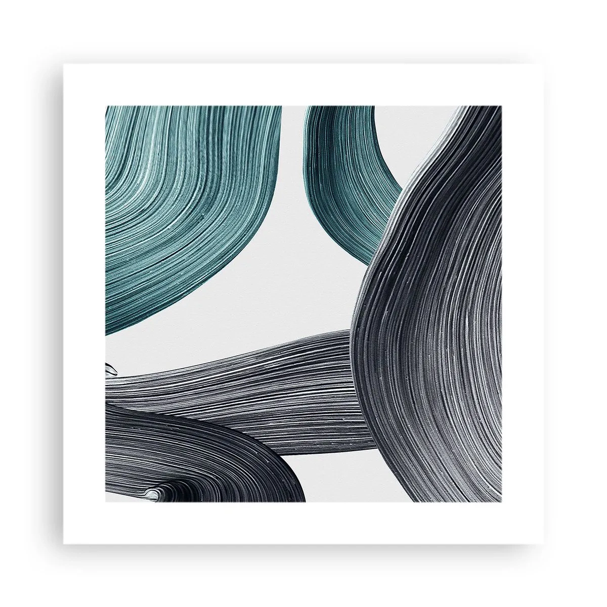 Poster - Smaragdgroene en zwarte paden - 40x40 cm