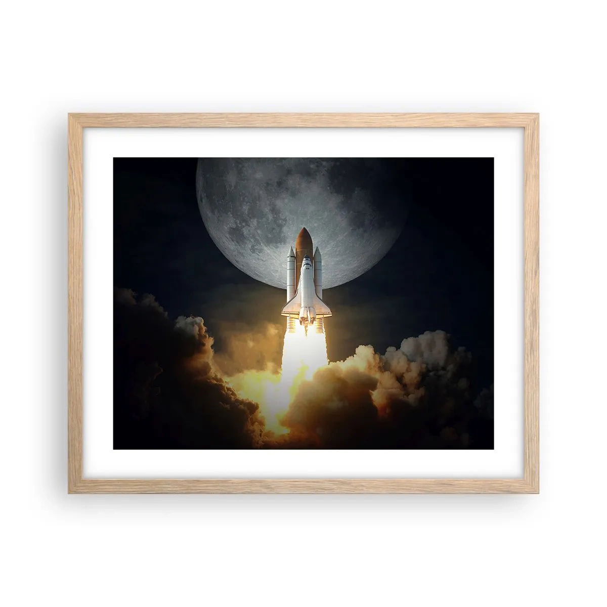 Een poster in een licht eiken lijst - Het begin van een onaards avontuur - 50x40 cm