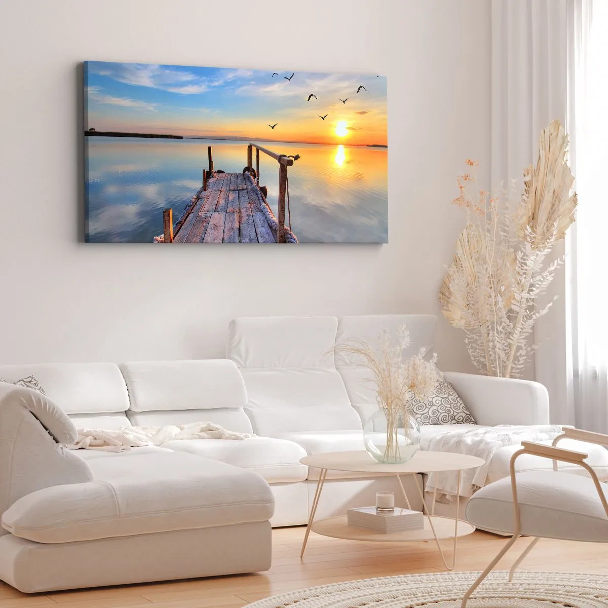 Schilderen op canvas - Loop recht naar de zon - 100x40 cm