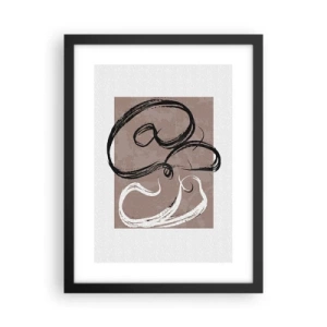 Poster in een zwarte lijst - Compositie – de zoektocht naar volheid - 30x40 cm