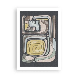 Poster - Abstractie in de precolumbiaanse geest - 50x70 cm