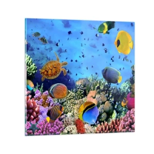 Schilderen op glas - En wat weten we over het leven... - 30x30 cm