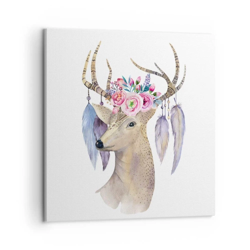 Schilderen op canvas - Zielgids - zachtaardig, onschuldig - 50x50 cm