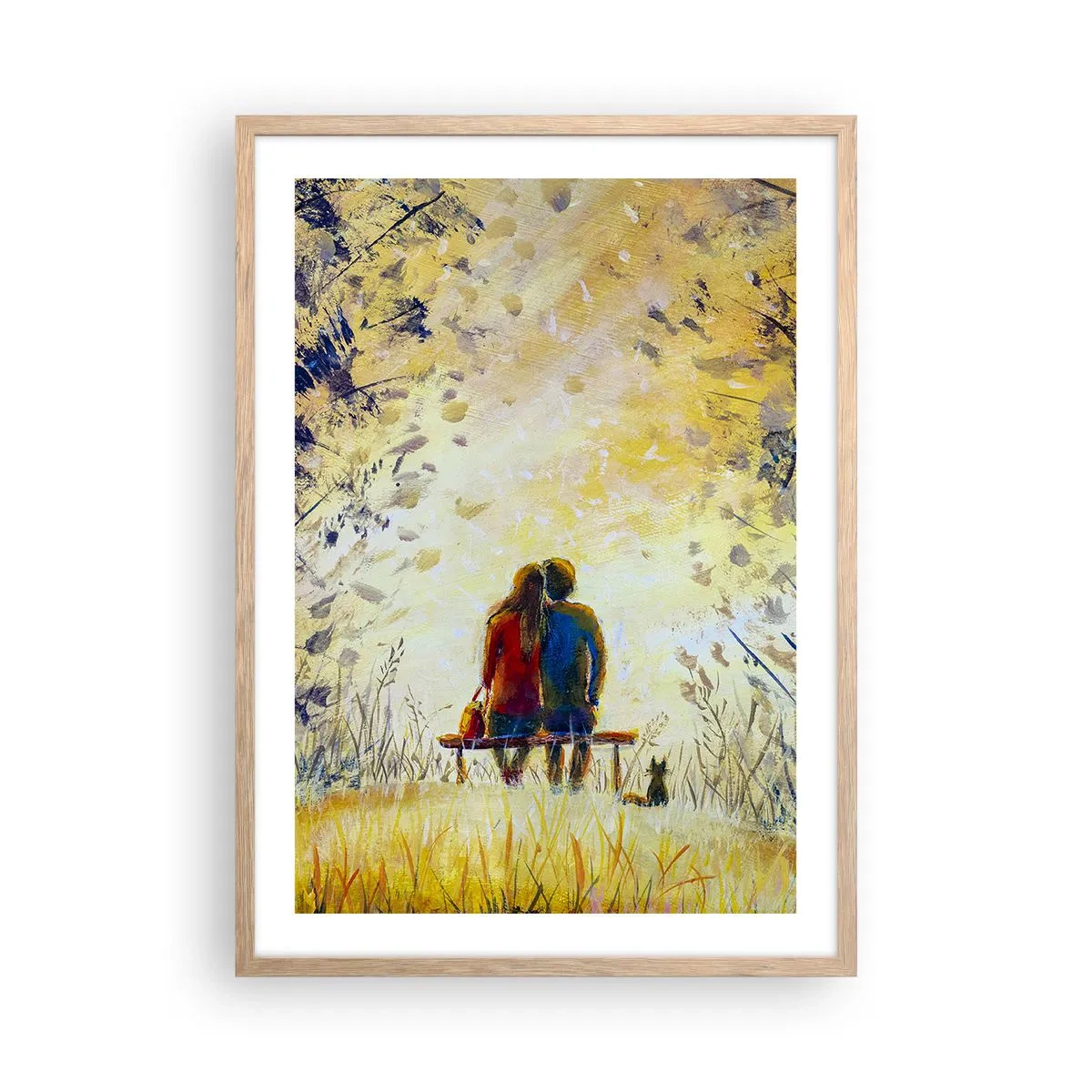 Een poster in een licht eiken lijst - Een magisch moment - 50x70 cm