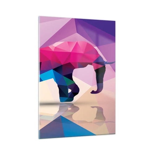 Schilderen op glas - Kristallen dinosaurus - 50x70 cm