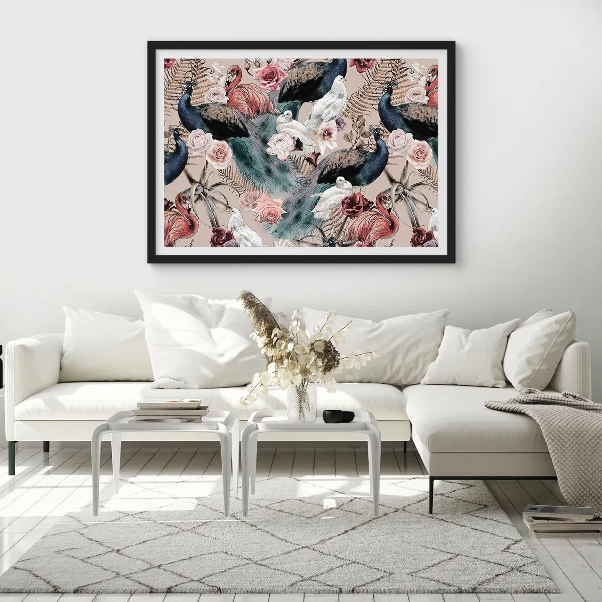 Poster in een zwarte lijst - In de paleistuin - 40x30 cm
