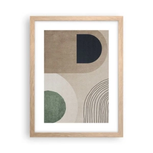 Een poster in een licht eiken lijst - De zachtheid van het ovaal - 30x40 cm