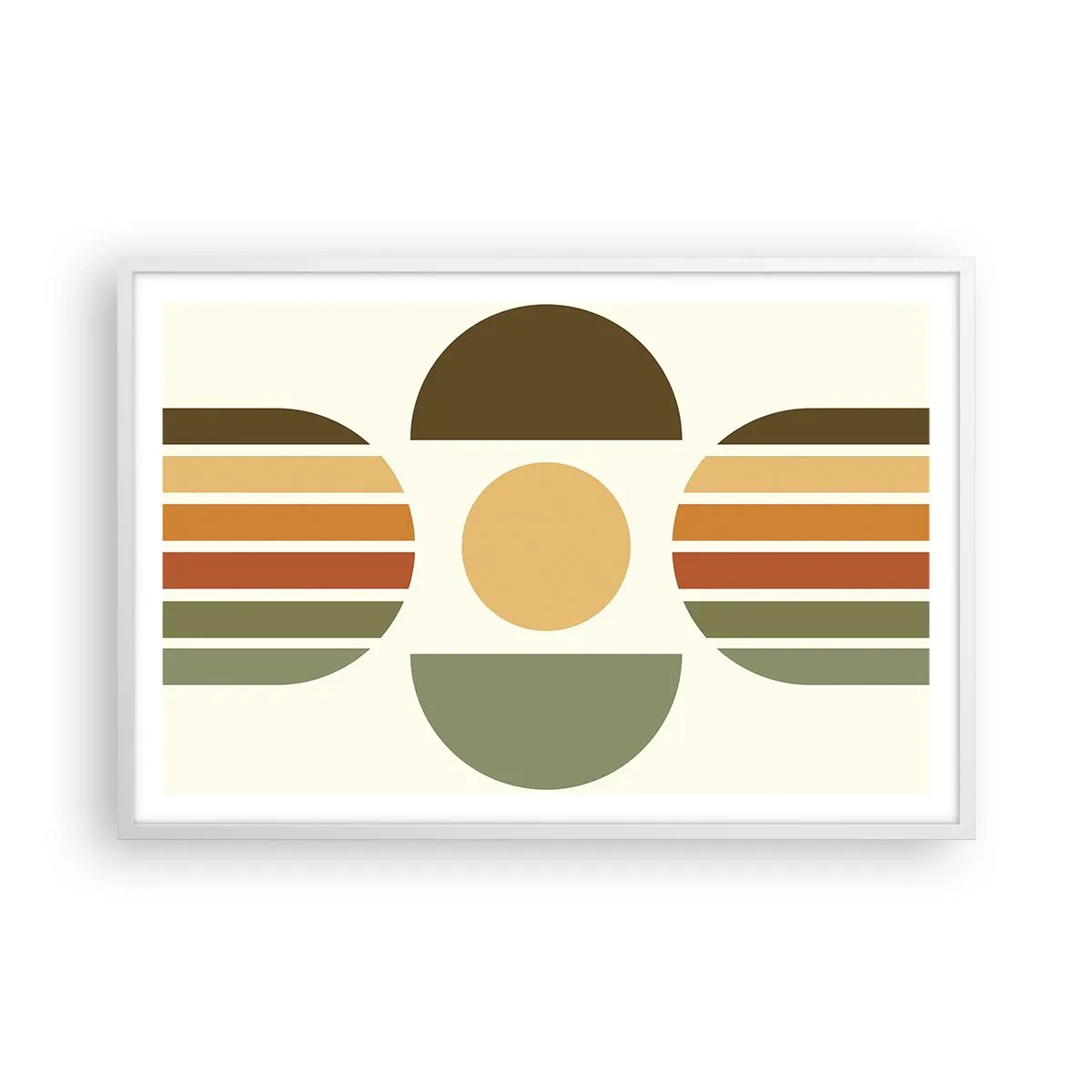 Poster in een witte lijst - In aardetinten - 91x61 cm