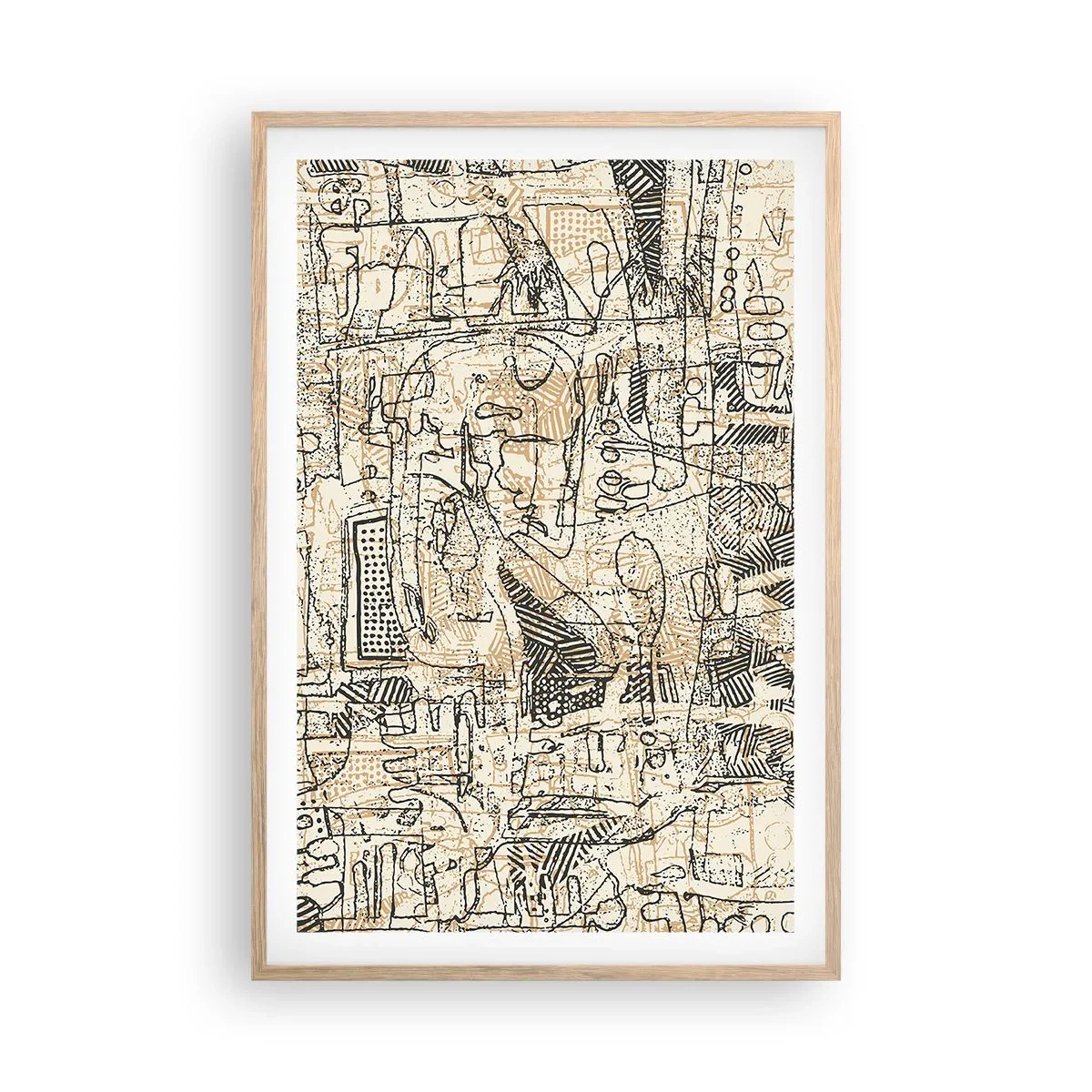 Een poster in een licht eiken lijst - Het wacht om te worden gedecodeerd - 61x91 cm