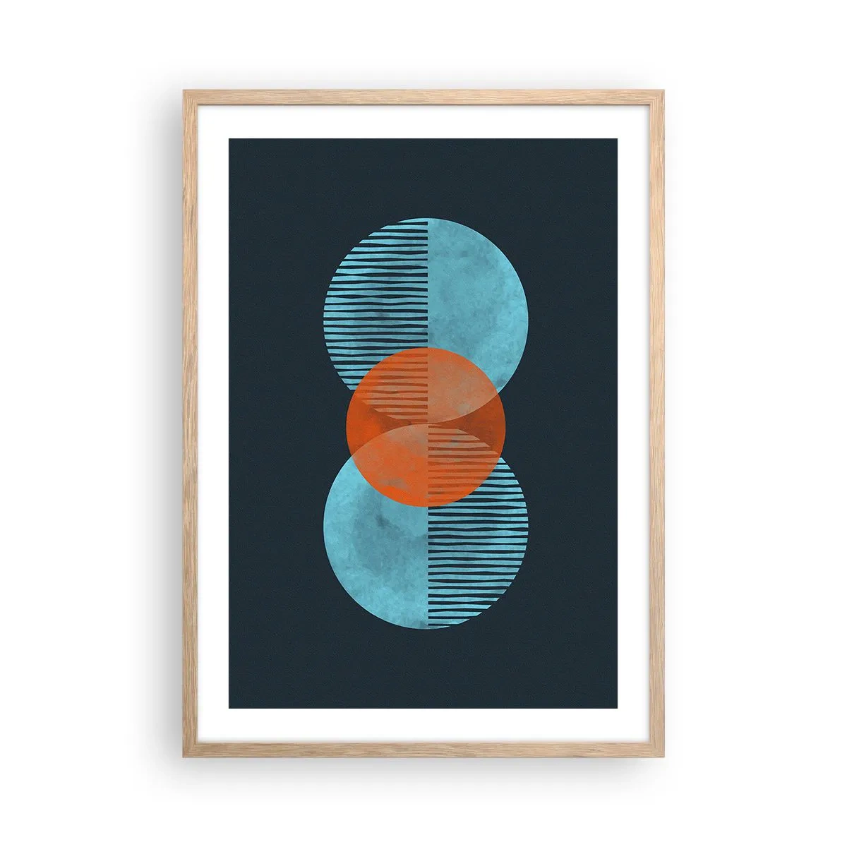 Een poster in een licht eiken lijst - Symmetrische compositie - 50x70 cm