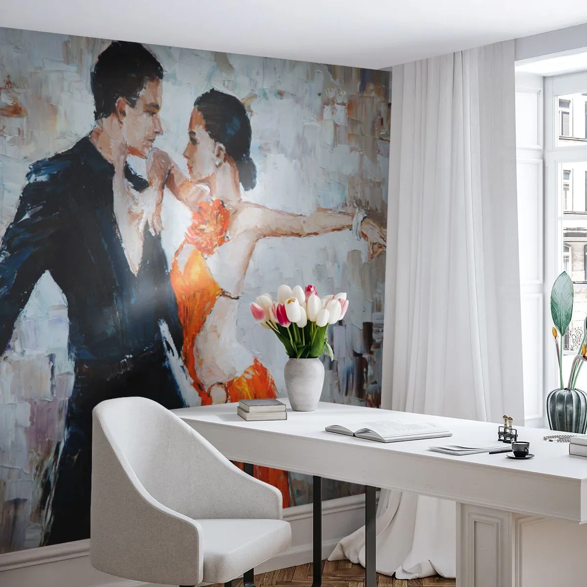 Fotobehang Premium Canvas - Dirty dancing - Abstractie, Dans, Tango - 250x175 cm