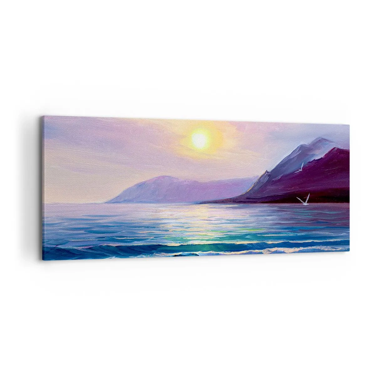 Schilderen op canvas - Water en luchtkristal - 120x50 cm